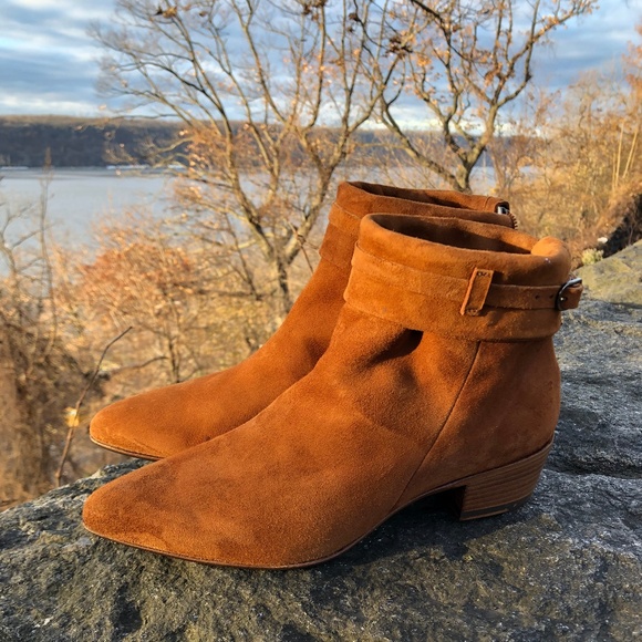 Ink  Made in Italy Shoes - Ink ankle Ankle boots in brown suede with buckle a